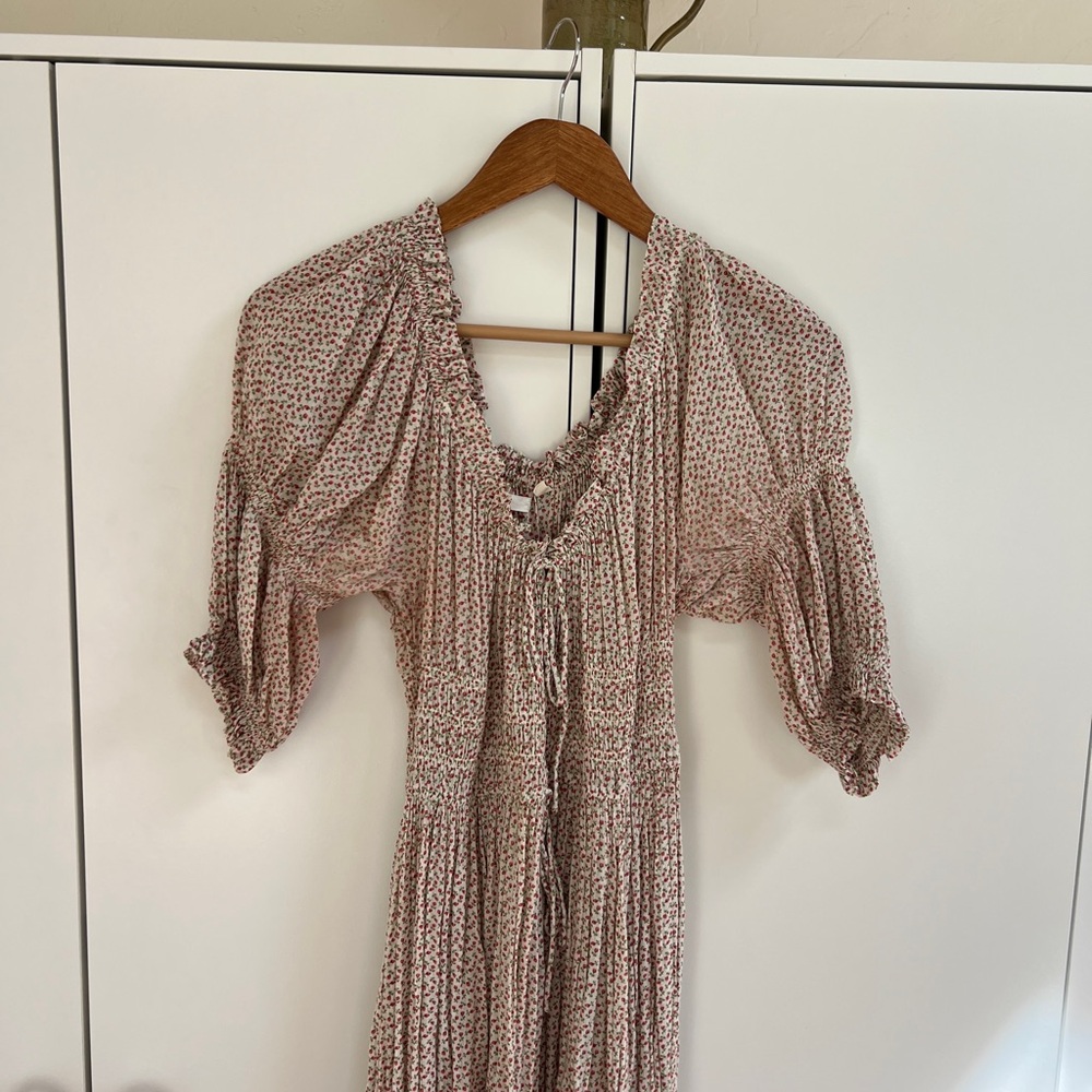Doên Ischia Dress in Floral Print Cream Berry Bisou Size M - Picture 5 of 11